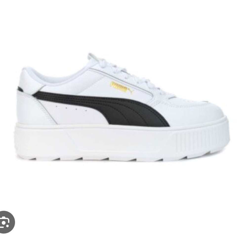 Puma Women's Karmen Rebelle White and Black Platform Sneakers size 8.5
